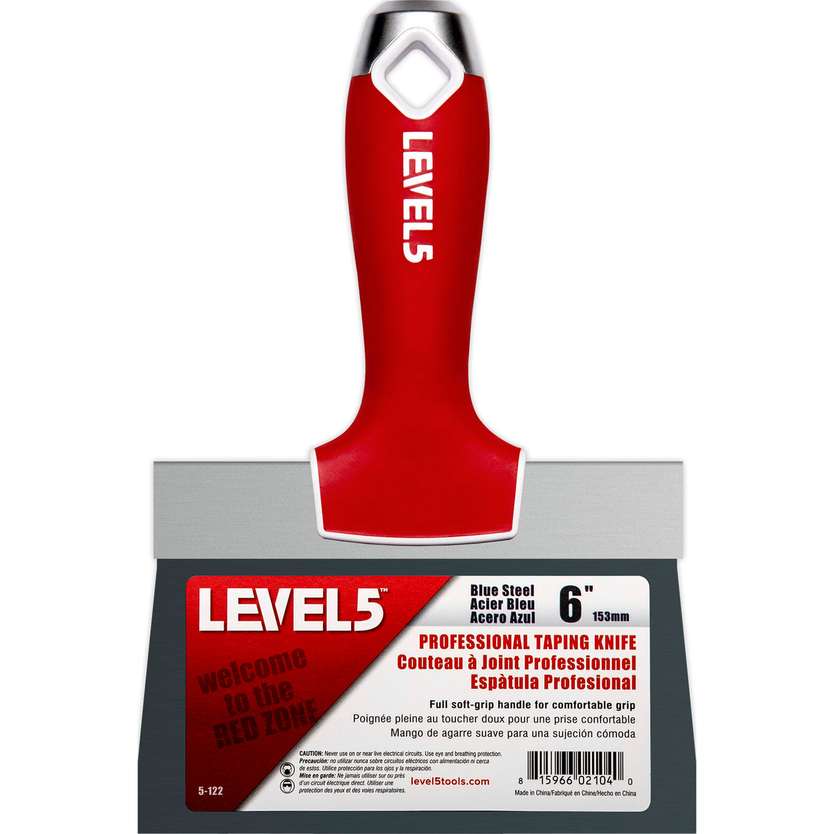 Level 5 Blue Steel Taping Knife - Soft Grip