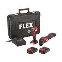 Load image into Gallery viewer, FLEX 18v MultiTool + Drill Driver Combi Set w/ 2x 2.5ah Batteries and Charger
