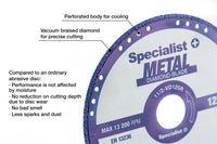 Load image into Gallery viewer, Specialist + Diamond cutting disc for metal 125 mm
