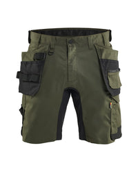 Load image into Gallery viewer, Blaklader Craftsman Shorts Stretch - Forest Night/ Black
