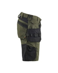 Load image into Gallery viewer, Blaklader Craftsman Shorts Stretch - Forest Night/ Black
