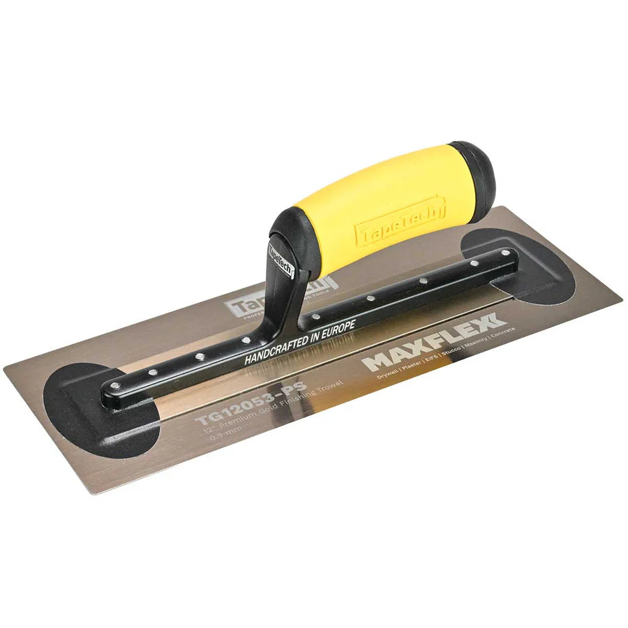 TapeTech Premium Gold Stainless Steel Trowels - 0.3mm w/ProSoft Handle - MAXFLEX