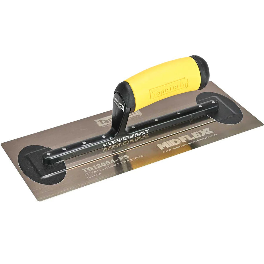 TapeTech Premium Gold Stainless Steel Trowels - 0.4mm w/ProSoft Handle - MIDFLEX