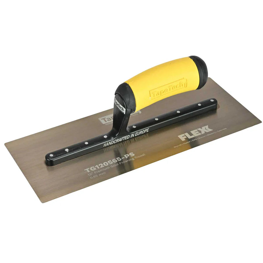 TapeTech Premium Gold Stainless Steel Trowels - 0.65mm w/ProSoft Handle - FLEX