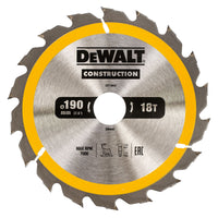 Load image into Gallery viewer, 190mm x 30mm x 18T DeWalt Construction Circular Saw Blade
