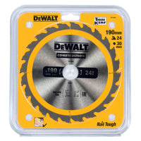 Load image into Gallery viewer, 190mm x 30mm x 24T DeWalt  Construction Circular Saw Blade
