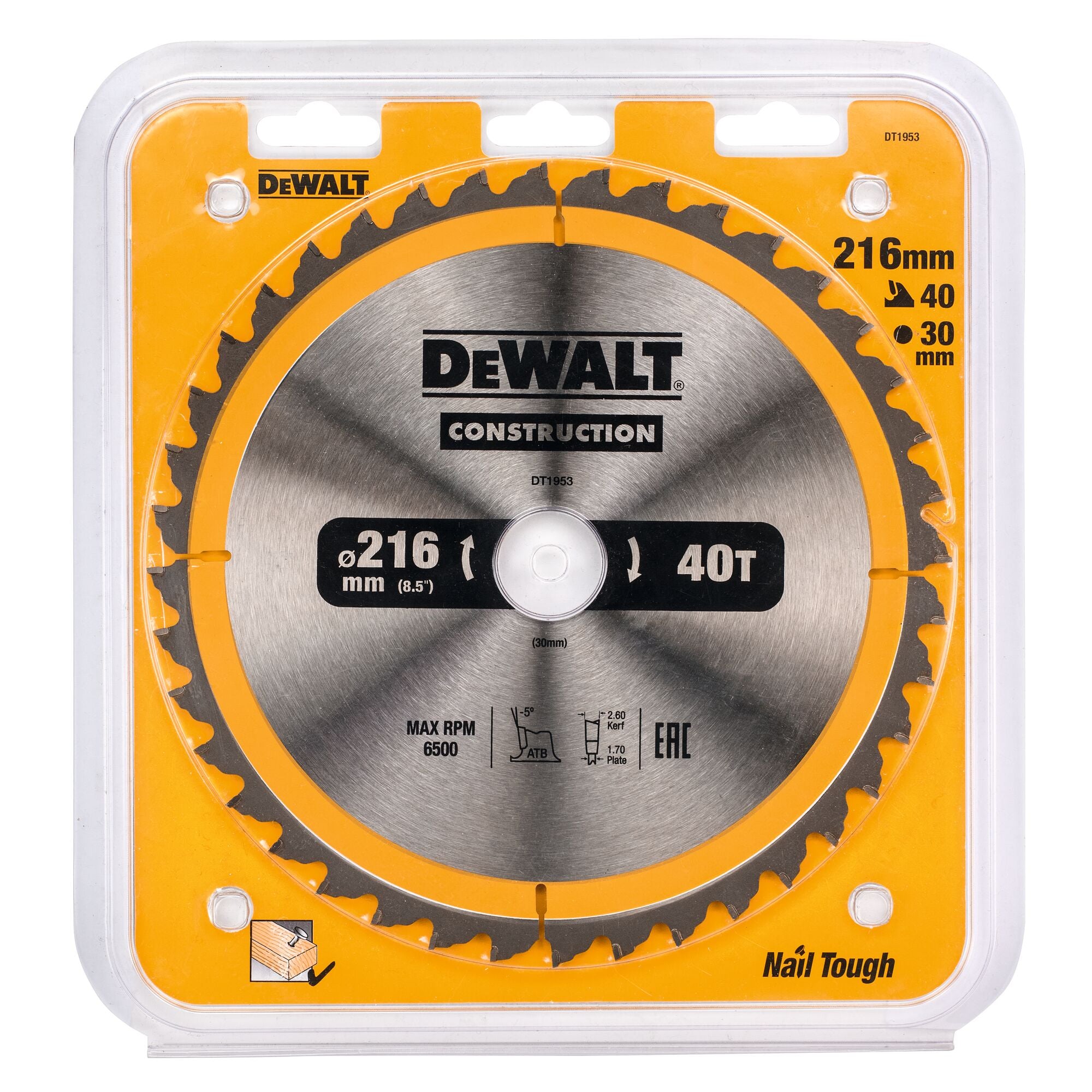 Dewalt 216mm blade hotsell