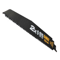 Load image into Gallery viewer, DeWalt 228mm  2X Recip Blade 6TPI Wood &amp; Nails 5 Pack
