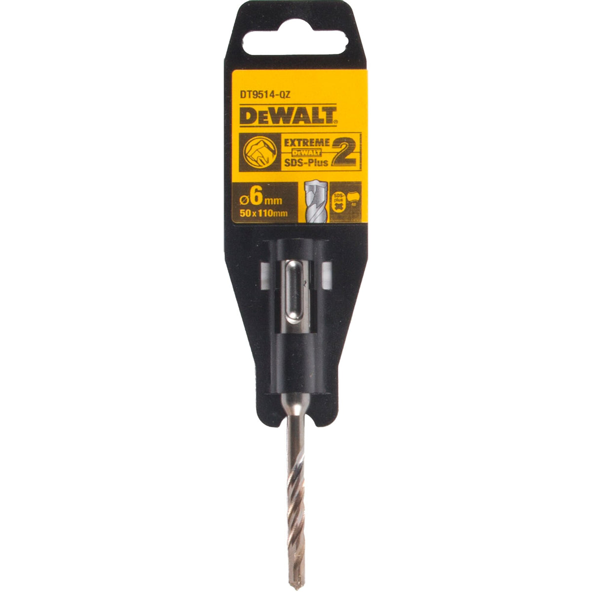 6mm x 110mm DeWalt Extreme SDS Plus 2 Cutter Drill Bit