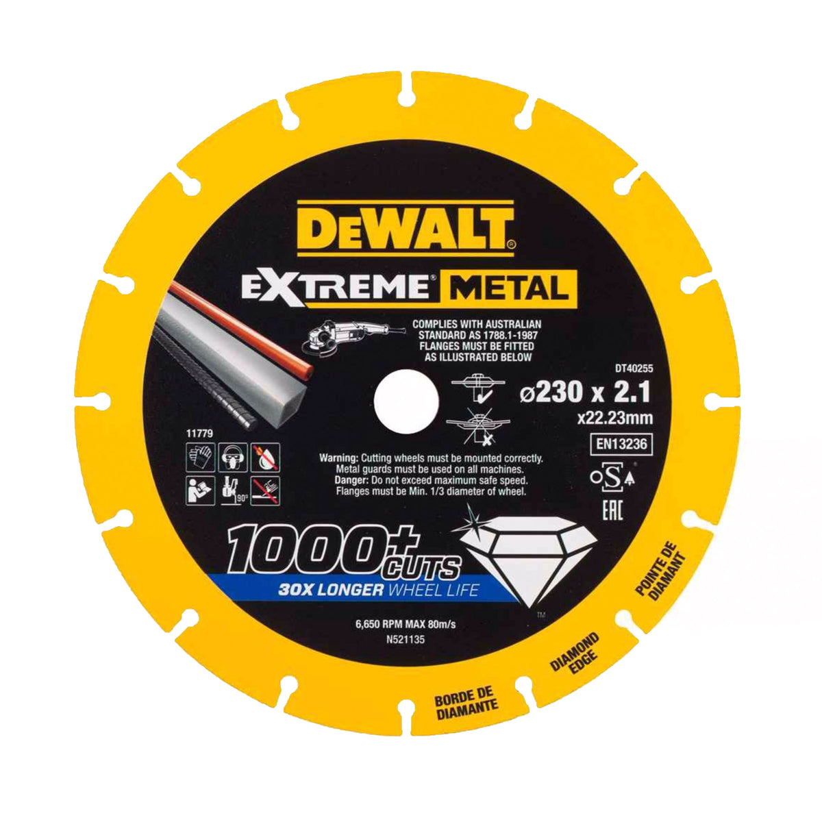 DeWalt 230 x 22.3mm Extreme Metal Wheel