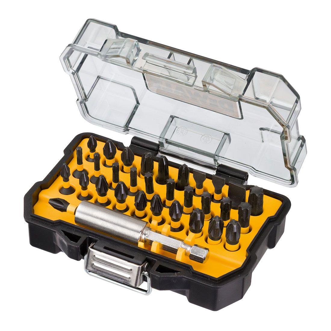 DEWALT Screwdriver Bit Set and Drill Bit Set, 100-Piece Master Set, For All Your Jobsite Needs (DWA2FTS100),Black/Grey/Yellow Screwdriving and Drillin