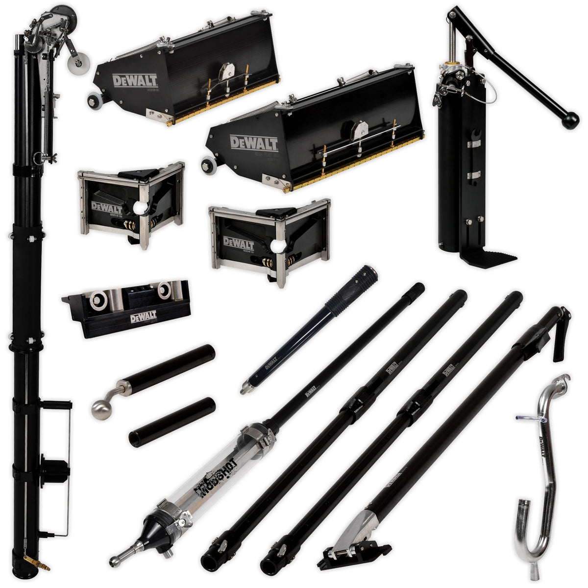 DeWalt Pro Mega Automatic Tool Set With MudShot + Medium Ext. Handles