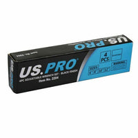 Load image into Gallery viewer, US PRO 2204 4pc Adjustable Wrench/Shifting Spanner Set, Black
