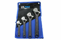 Load image into Gallery viewer, US PRO 2204 4pc Adjustable Wrench/Shifting Spanner Set, Black
